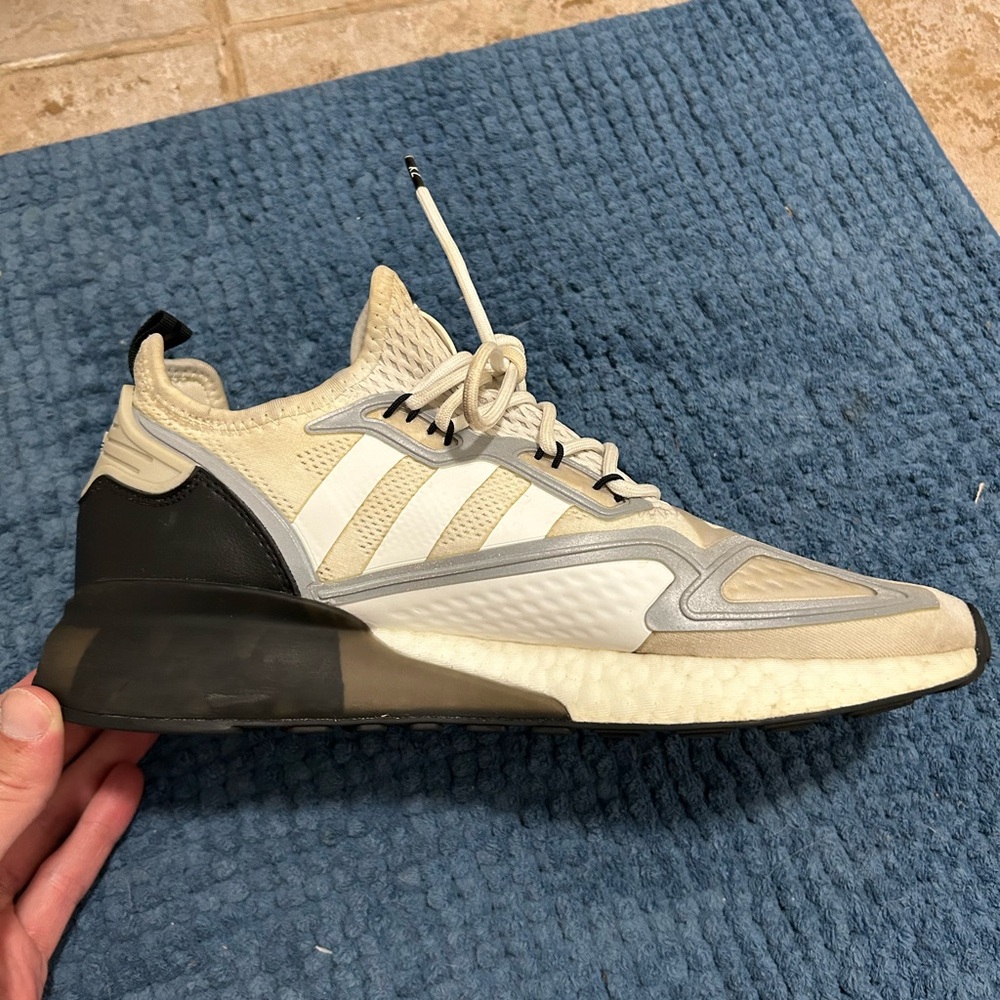 adidas Athletic Shoes in Cream and Gray - Picture 7 of 10